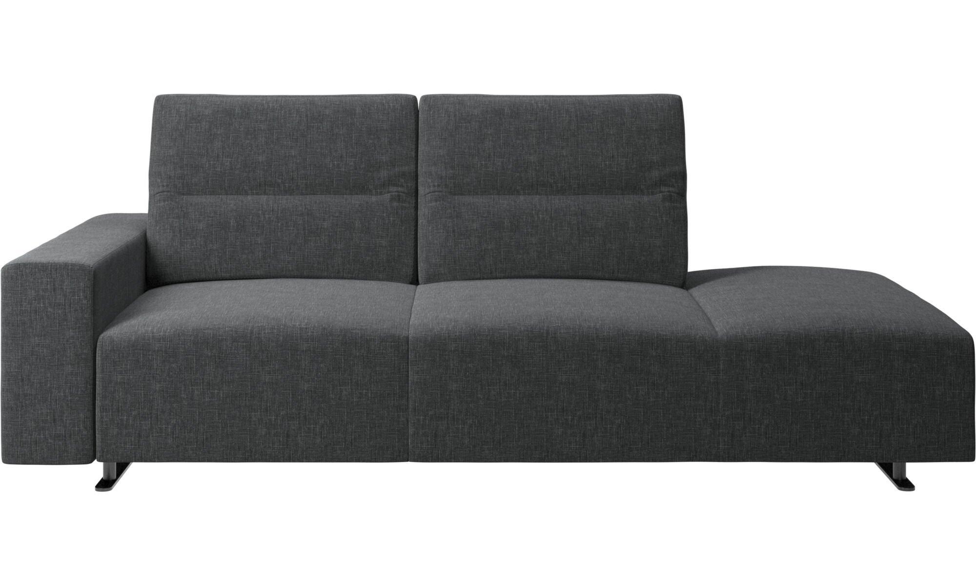 HAMPTON SOFA WITH ADJUSTABLE BACK AND LOUNGING UNIT RIGHT SIDE, STORAGE AND ARMREST LEFT SIDE BoConcept Melbourne 1